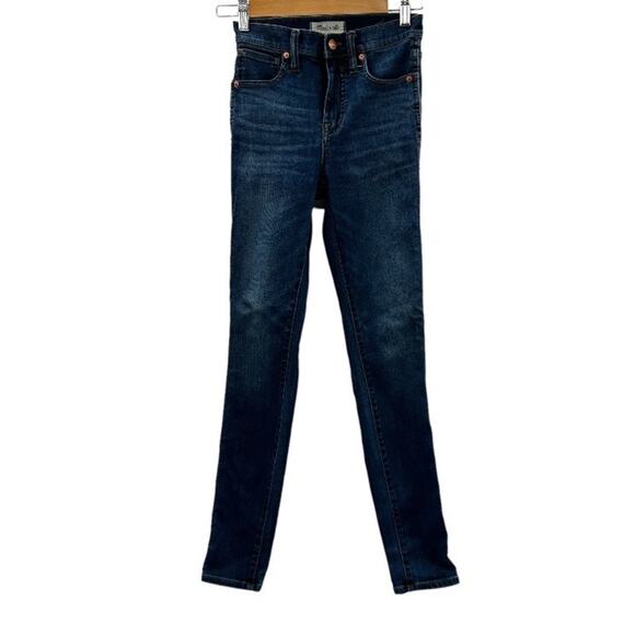 Madewell 10" High-Rise Skinny Jeans in Danny Wash:‎ Tencel Denim Edition Sz 23T - Picture 3 of 15